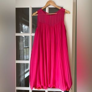 Anthropologie Maeve A Line Pink Chiffon Dress